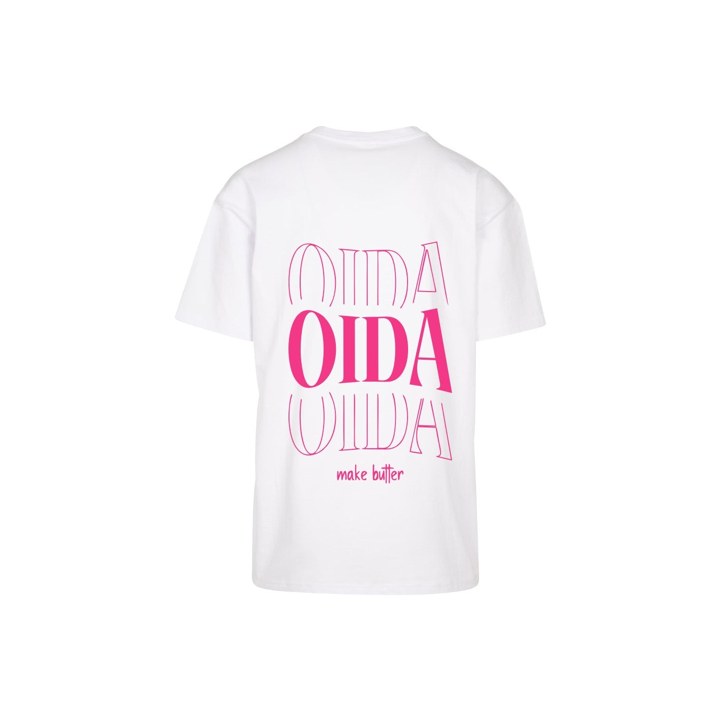 Oversized OIDA Shirt Weiss/Pink