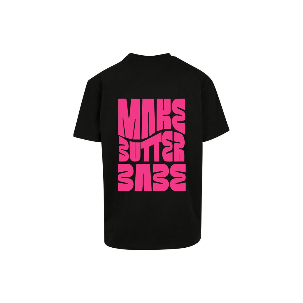 Oversized Make Butter Babe Shirt Schwarz